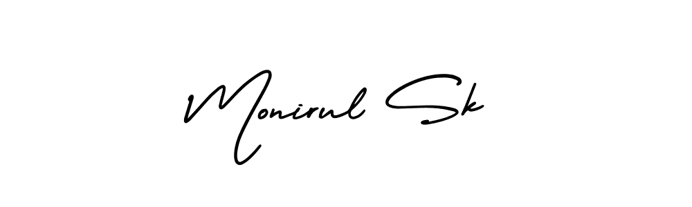 Monirul Sk stylish signature style. Best Handwritten Sign (AmerikaSignatureDemo-Regular) for my name. Handwritten Signature Collection Ideas for my name Monirul Sk. Monirul Sk signature style 3 images and pictures png