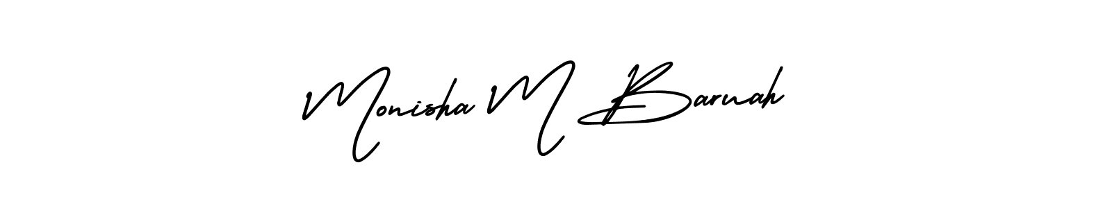 You can use this online signature creator to create a handwritten signature for the name Monisha M Baruah. This is the best online autograph maker. Monisha M Baruah signature style 3 images and pictures png