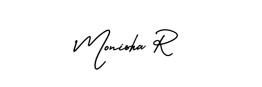 Here are the top 10 professional signature styles for the name Monisha R. These are the best autograph styles you can use for your name. Monisha R signature style 3 images and pictures png