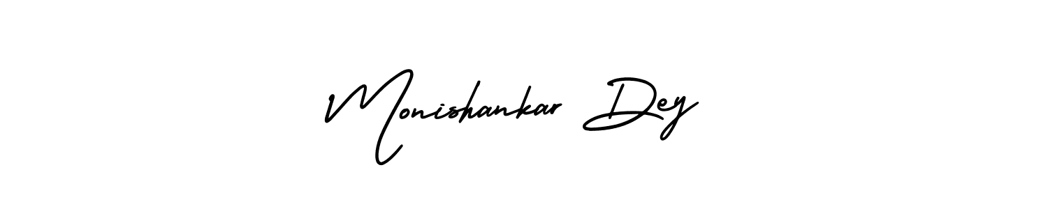 Create a beautiful signature design for name Monishankar Dey. With this signature (AmerikaSignatureDemo-Regular) fonts, you can make a handwritten signature for free. Monishankar Dey signature style 3 images and pictures png