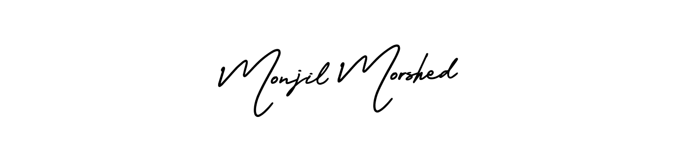 Also we have Monjil Morshed name is the best signature style. Create professional handwritten signature collection using AmerikaSignatureDemo-Regular autograph style. Monjil Morshed signature style 3 images and pictures png