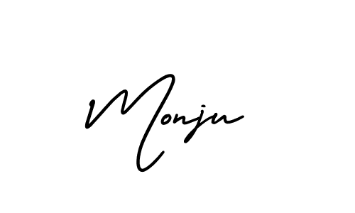 Make a beautiful signature design for name Monju. Use this online signature maker to create a handwritten signature for free. Monju signature style 3 images and pictures png