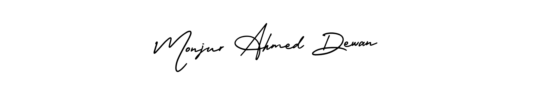 Create a beautiful signature design for name Monjur Ahmed Dewan. With this signature (AmerikaSignatureDemo-Regular) fonts, you can make a handwritten signature for free. Monjur Ahmed Dewan signature style 3 images and pictures png