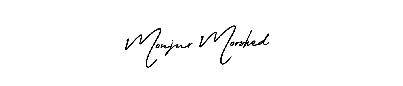 How to make Monjur Morshed signature? AmerikaSignatureDemo-Regular is a professional autograph style. Create handwritten signature for Monjur Morshed name. Monjur Morshed signature style 3 images and pictures png