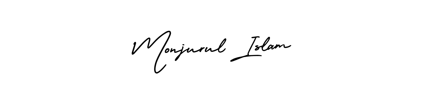 Use a signature maker to create a handwritten signature online. With this signature software, you can design (AmerikaSignatureDemo-Regular) your own signature for name Monjurul Islam. Monjurul Islam signature style 3 images and pictures png