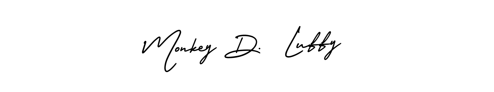 How to Draw Monkey D.  Luffy signature style? AmerikaSignatureDemo-Regular is a latest design signature styles for name Monkey D.  Luffy. Monkey D.  Luffy signature style 3 images and pictures png