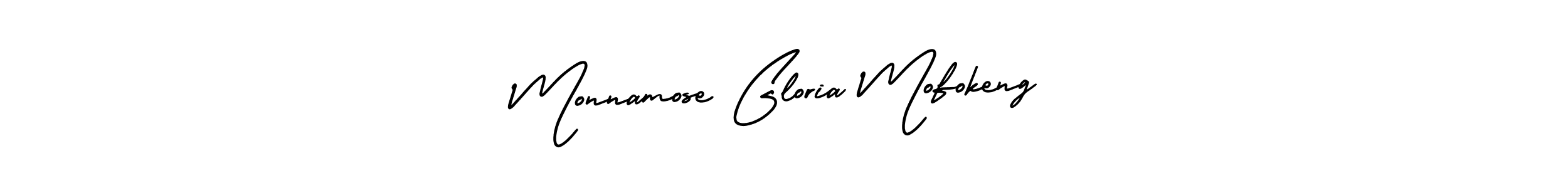 Make a beautiful signature design for name Monnamose Gloria Mofokeng. With this signature (AmerikaSignatureDemo-Regular) style, you can create a handwritten signature for free. Monnamose Gloria Mofokeng signature style 3 images and pictures png