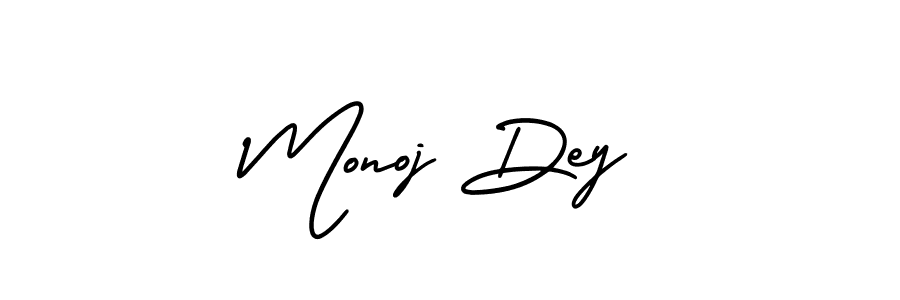 This is the best signature style for the Monoj Dey name. Also you like these signature font (AmerikaSignatureDemo-Regular). Mix name signature. Monoj Dey signature style 3 images and pictures png