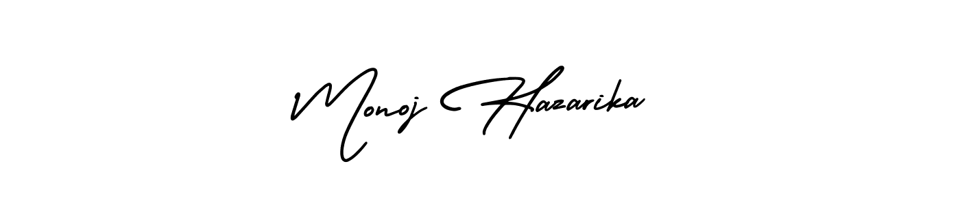 Use a signature maker to create a handwritten signature online. With this signature software, you can design (AmerikaSignatureDemo-Regular) your own signature for name Monoj Hazarika. Monoj Hazarika signature style 3 images and pictures png