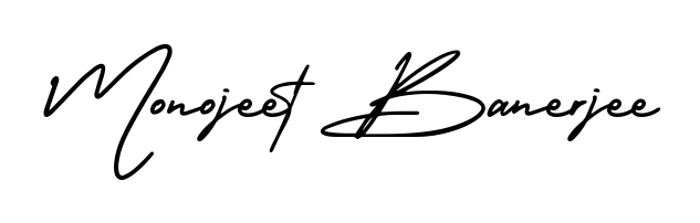 A dynamic signature style for Monojeet Banerjee using AmerikaSignatureDemo-Regular script. Designed to look authentic, handwritten, and professional. Monojeet Banerjee signature style 3 images and pictures png