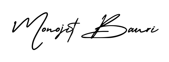 Practice writing Monojit Bauri with the flow of AmerikaSignatureDemo-Regular lettering. A fantastic source of inspiration for developing your personal signature style. Monojit Bauri signature style 3 images and pictures png