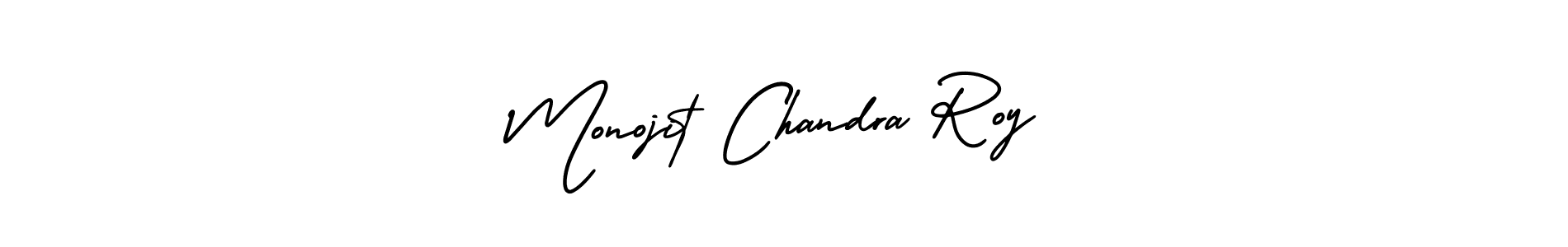 This is the best signature style for the Monojit Chandra Roy name. Also you like these signature font (AmerikaSignatureDemo-Regular). Mix name signature. Monojit Chandra Roy signature style 3 images and pictures png