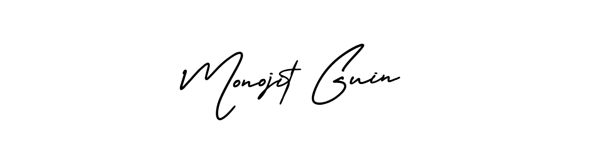 Use a signature maker to create a handwritten signature online. With this signature software, you can design (AmerikaSignatureDemo-Regular) your own signature for name Monojit Guin. Monojit Guin signature style 3 images and pictures png