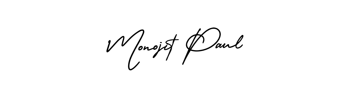 This is the best signature style for the Monojit Paul name. Also you like these signature font (AmerikaSignatureDemo-Regular). Mix name signature. Monojit Paul signature style 3 images and pictures png