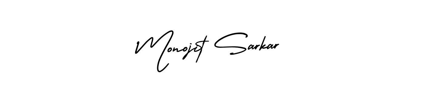 Use a signature maker to create a handwritten signature online. With this signature software, you can design (AmerikaSignatureDemo-Regular) your own signature for name Monojit Sarkar. Monojit Sarkar signature style 3 images and pictures png