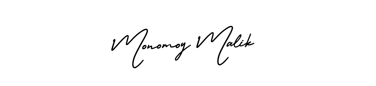 Create a beautiful signature design for name Monomoy Malik. With this signature (AmerikaSignatureDemo-Regular) fonts, you can make a handwritten signature for free. Monomoy Malik signature style 3 images and pictures png