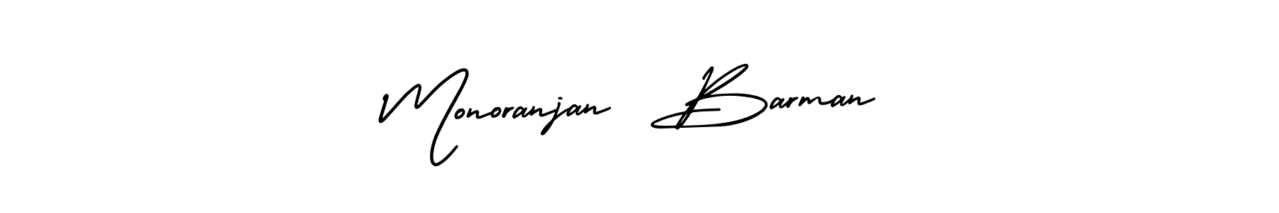 How to make Monoranjan  Barman signature? AmerikaSignatureDemo-Regular is a professional autograph style. Create handwritten signature for Monoranjan  Barman name. Monoranjan  Barman signature style 3 images and pictures png