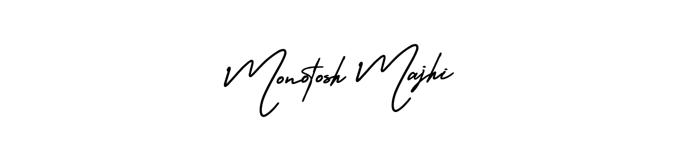 Use a signature maker to create a handwritten signature online. With this signature software, you can design (AmerikaSignatureDemo-Regular) your own signature for name Monotosh Majhi. Monotosh Majhi signature style 3 images and pictures png
