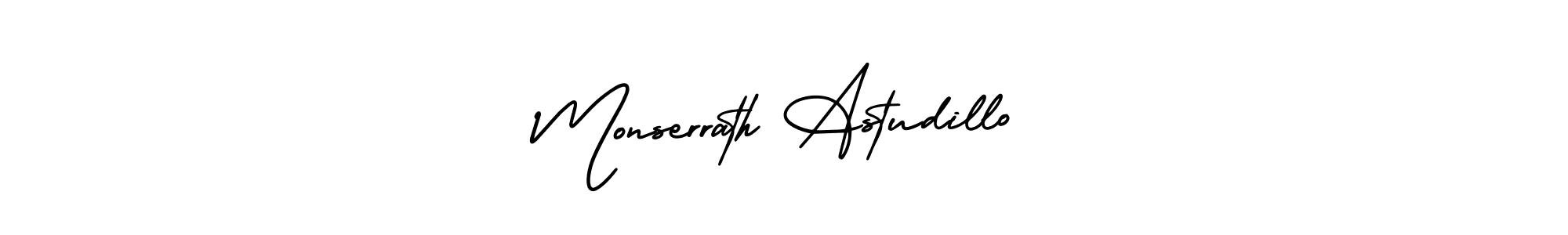 Make a beautiful signature design for name Monserrath Astudillo. With this signature (AmerikaSignatureDemo-Regular) style, you can create a handwritten signature for free. Monserrath Astudillo signature style 3 images and pictures png