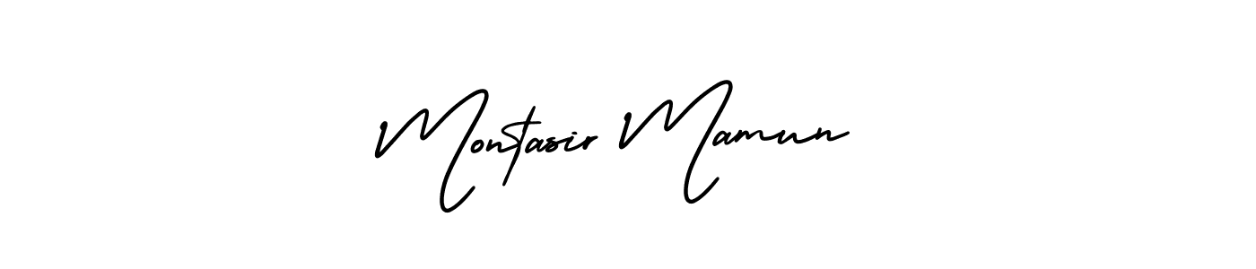 Design your own signature with our free online signature maker. With this signature software, you can create a handwritten (AmerikaSignatureDemo-Regular) signature for name Montasir Mamun. Montasir Mamun signature style 3 images and pictures png
