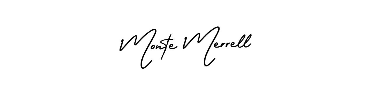 It looks lik you need a new signature style for name Monte Merrell. Design unique handwritten (AmerikaSignatureDemo-Regular) signature with our free signature maker in just a few clicks. Monte Merrell signature style 3 images and pictures png