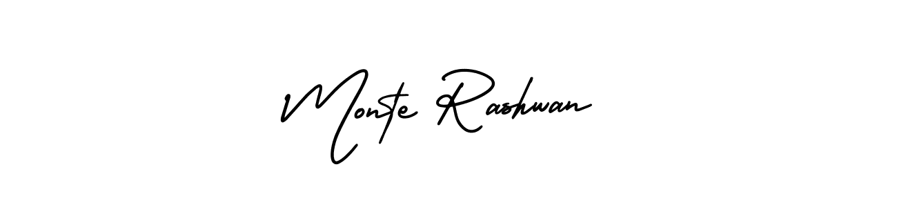 Use a signature maker to create a handwritten signature online. With this signature software, you can design (AmerikaSignatureDemo-Regular) your own signature for name Monte Rashwan. Monte Rashwan signature style 3 images and pictures png