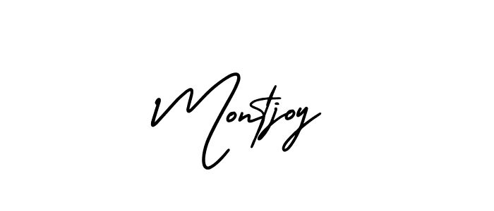 You should practise on your own different ways (AmerikaSignatureDemo-Regular) to write your name (Montjoy) in signature. don't let someone else do it for you. Montjoy signature style 3 images and pictures png