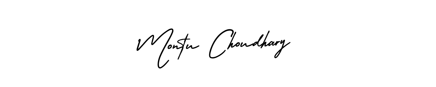 AmerikaSignatureDemo-Regular is a professional signature style that is perfect for those who want to add a touch of class to their signature. It is also a great choice for those who want to make their signature more unique. Get Montu Choudhary name to fancy signature for free. Montu Choudhary signature style 3 images and pictures png