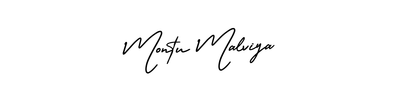 Make a beautiful signature design for name Montu Malviya. With this signature (AmerikaSignatureDemo-Regular) style, you can create a handwritten signature for free. Montu Malviya signature style 3 images and pictures png