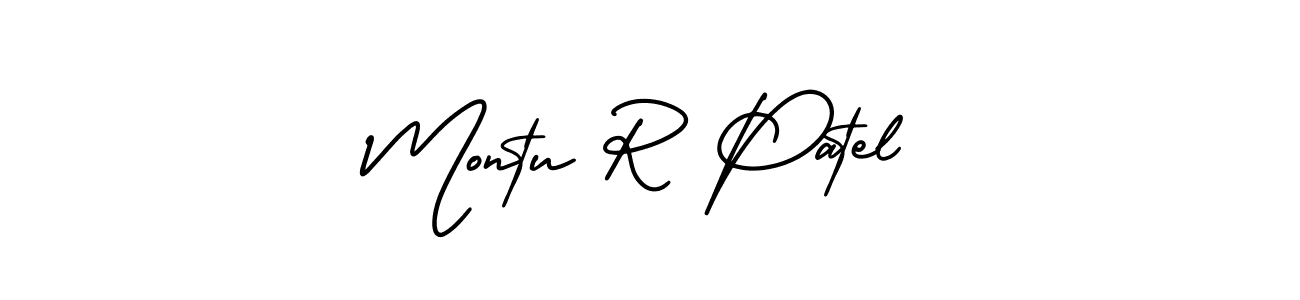 Make a beautiful signature design for name Montu R Patel. Use this online signature maker to create a handwritten signature for free. Montu R Patel signature style 3 images and pictures png