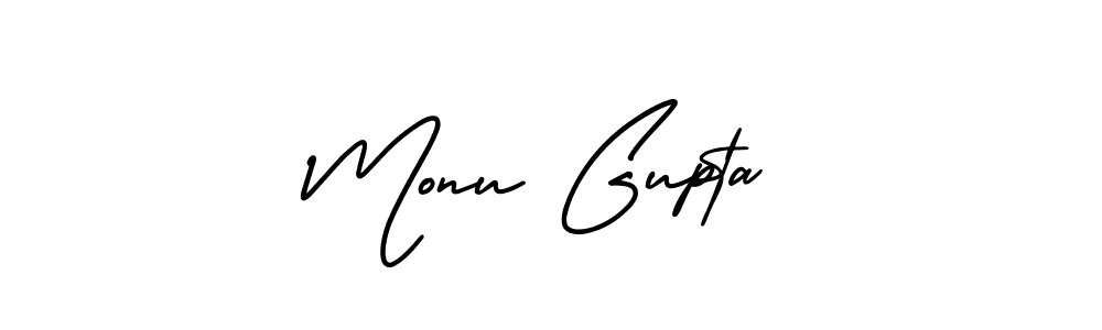 Design your own signature with our free online signature maker. With this signature software, you can create a handwritten (AmerikaSignatureDemo-Regular) signature for name Monu Gupta. Monu Gupta signature style 3 images and pictures png