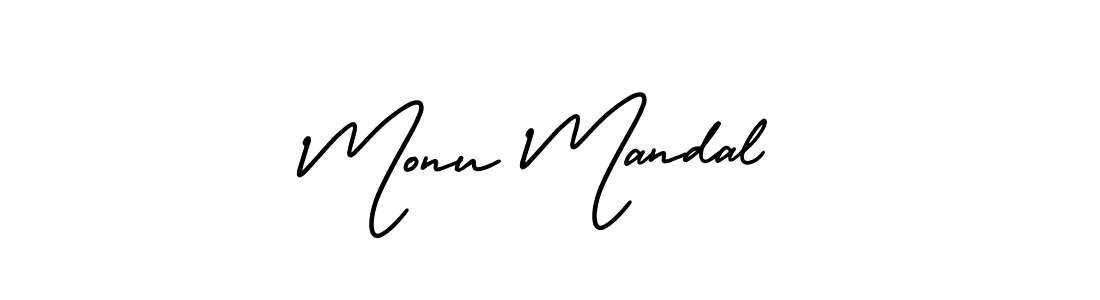 Also we have Monu Mandal name is the best signature style. Create professional handwritten signature collection using AmerikaSignatureDemo-Regular autograph style. Monu Mandal signature style 3 images and pictures png