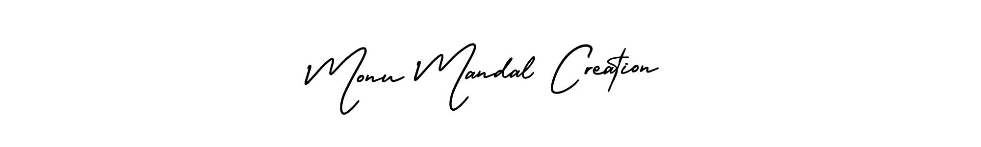 How to Draw Monu Mandal Creation signature style? AmerikaSignatureDemo-Regular is a latest design signature styles for name Monu Mandal Creation. Monu Mandal Creation signature style 3 images and pictures png