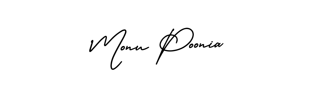 Best and Professional Signature Style for Monu Poonia. AmerikaSignatureDemo-Regular Best Signature Style Collection. Monu Poonia signature style 3 images and pictures png