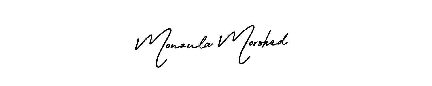 It looks lik you need a new signature style for name Monzula Morshed. Design unique handwritten (AmerikaSignatureDemo-Regular) signature with our free signature maker in just a few clicks. Monzula Morshed signature style 3 images and pictures png