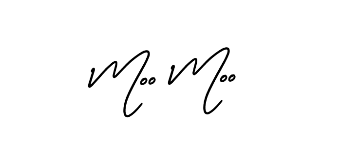 Design your own signature with our free online signature maker. With this signature software, you can create a handwritten (AmerikaSignatureDemo-Regular) signature for name Moo Moo. Moo Moo signature style 3 images and pictures png