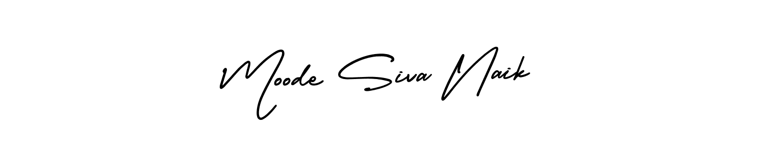 Make a beautiful signature design for name Moode Siva Naik. With this signature (AmerikaSignatureDemo-Regular) style, you can create a handwritten signature for free. Moode Siva Naik signature style 3 images and pictures png