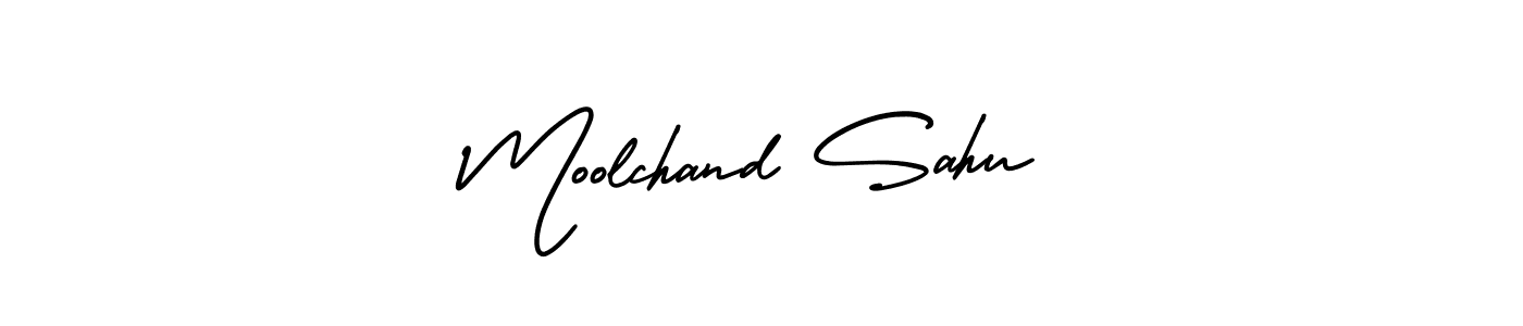 How to make Moolchand Sahu name signature. Use AmerikaSignatureDemo-Regular style for creating short signs online. This is the latest handwritten sign. Moolchand Sahu signature style 3 images and pictures png