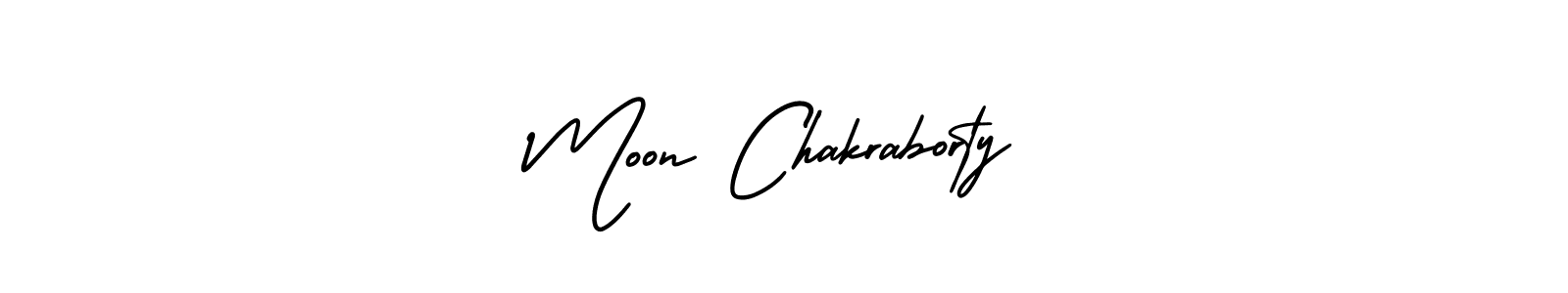 Also You can easily find your signature by using the search form. We will create Moon Chakraborty name handwritten signature images for you free of cost using AmerikaSignatureDemo-Regular sign style. Moon Chakraborty signature style 3 images and pictures png