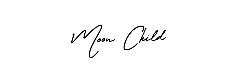 Moon Child stylish signature style. Best Handwritten Sign (AmerikaSignatureDemo-Regular) for my name. Handwritten Signature Collection Ideas for my name Moon Child. Moon Child signature style 3 images and pictures png