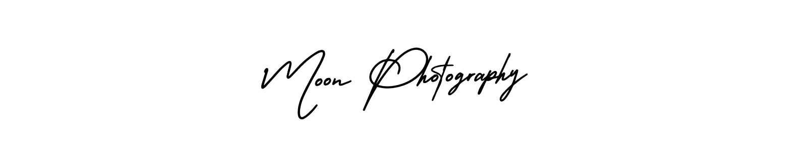 The best way (AmerikaSignatureDemo-Regular) to make a short signature is to pick only two or three words in your name. The name Moon Photography include a total of six letters. For converting this name. Moon Photography signature style 3 images and pictures png