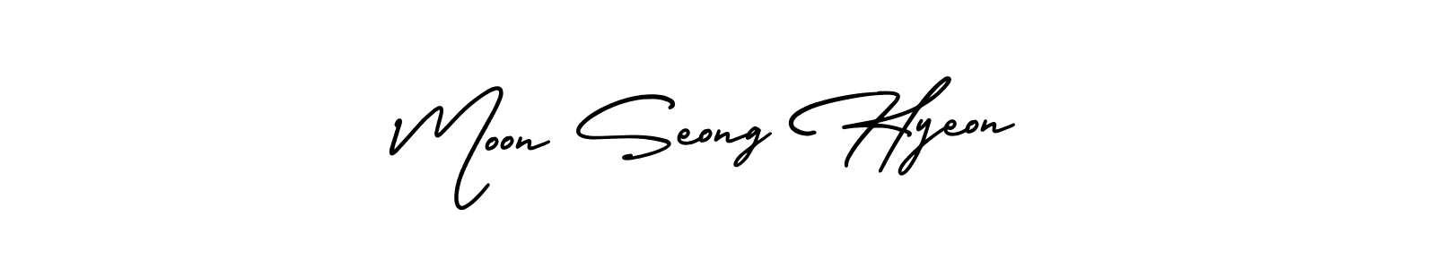 You should practise on your own different ways (AmerikaSignatureDemo-Regular) to write your name (Moon Seong Hyeon) in signature. don't let someone else do it for you. Moon Seong Hyeon signature style 3 images and pictures png