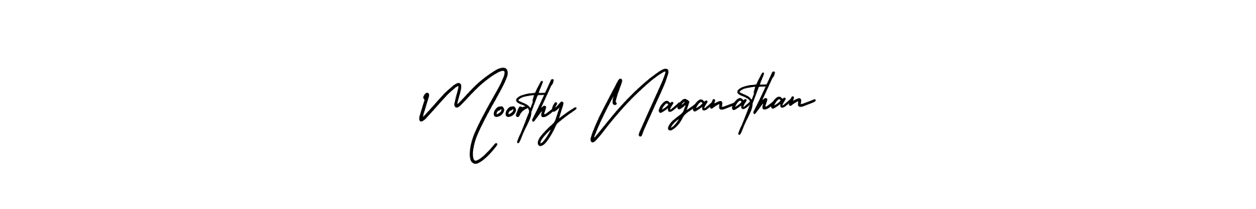 How to make Moorthy Naganathan name signature. Use AmerikaSignatureDemo-Regular style for creating short signs online. This is the latest handwritten sign. Moorthy Naganathan signature style 3 images and pictures png