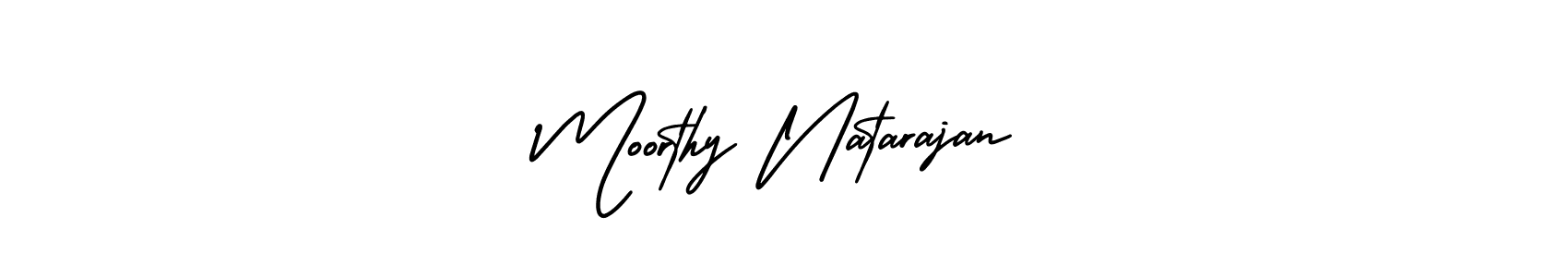 Make a beautiful signature design for name Moorthy Natarajan. With this signature (AmerikaSignatureDemo-Regular) style, you can create a handwritten signature for free. Moorthy Natarajan signature style 3 images and pictures png