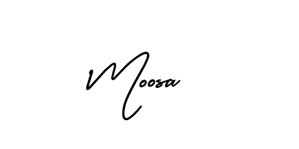 Moosa  stylish signature style. Best Handwritten Sign (AmerikaSignatureDemo-Regular) for my name. Handwritten Signature Collection Ideas for my name Moosa . Moosa  signature style 3 images and pictures png