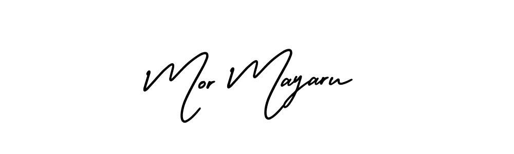 This is the best signature style for the Mor Mayaru name. Also you like these signature font (AmerikaSignatureDemo-Regular). Mix name signature. Mor Mayaru signature style 3 images and pictures png