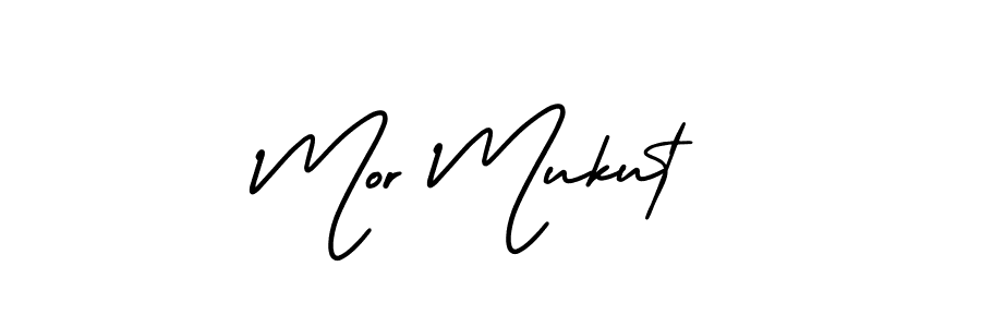 if you are searching for the best signature style for your name Mor Mukut. so please give up your signature search. here we have designed multiple signature styles  using AmerikaSignatureDemo-Regular. Mor Mukut signature style 3 images and pictures png