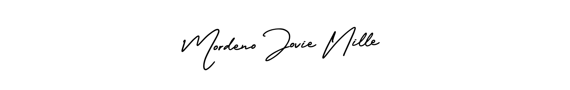 Use a signature maker to create a handwritten signature online. With this signature software, you can design (AmerikaSignatureDemo-Regular) your own signature for name Mordeno Jovie Nille. Mordeno Jovie Nille signature style 3 images and pictures png