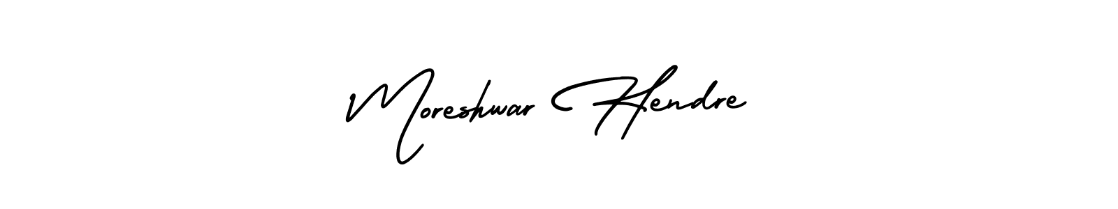 How to Draw Moreshwar Hendre signature style? AmerikaSignatureDemo-Regular is a latest design signature styles for name Moreshwar Hendre. Moreshwar Hendre signature style 3 images and pictures png