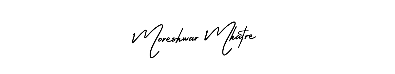 Design your own signature with our free online signature maker. With this signature software, you can create a handwritten (AmerikaSignatureDemo-Regular) signature for name Moreshwar Mhatre. Moreshwar Mhatre signature style 3 images and pictures png